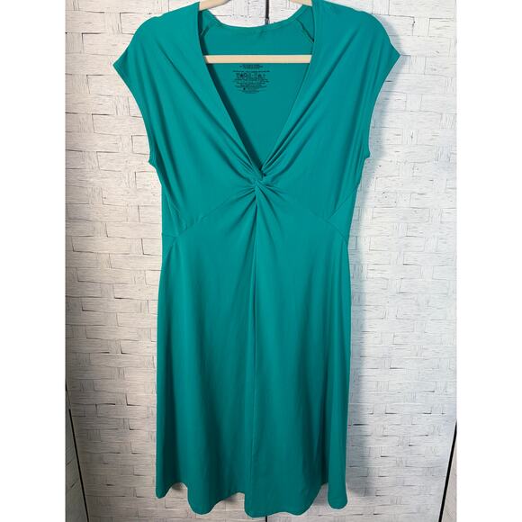 Patagonia Dresses & Skirts - Patagonia womens mini dress Bandha teal front twist tennis Pickleball Gorpcore